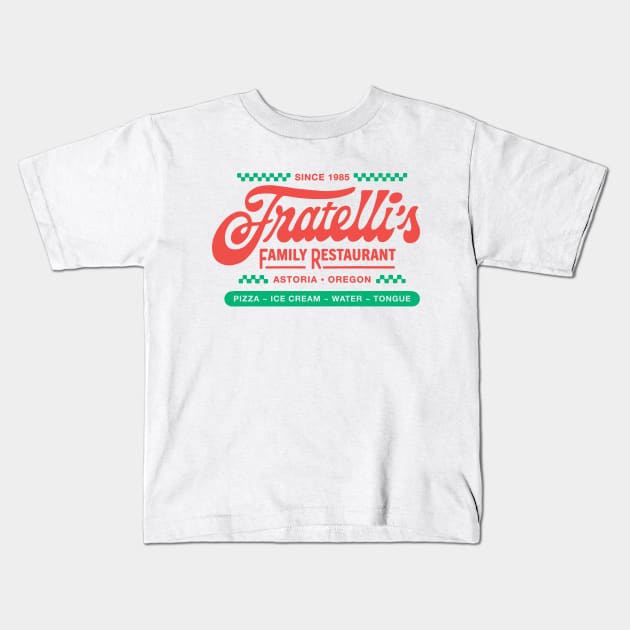 Fratelli's Family Restaurant The Goonies 80s Oregon Kids T-Shirt by lorenklein